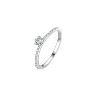 9Kt Gold Ring, Wedding Bands Round Shape Moissanite Au375 9K White Gold Band Ring Size H 1/2