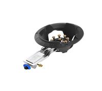 9KW Gas Stove, Single Burner Camping Cooker, with Cast Iron Pot Rack and Flameout Protection, High-Efficiency Cooktop Hob, for Kitchen Catering
