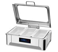 9L Chafing Dish Set with LED Temperature Control - Perfect Buffet Warmer for Catering Events, Banquets & Parties, Convenient Flip-Top for Effortless Serving