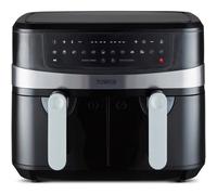 (9L Dual Basket Black) 9L Dual Basket Air Fryer with Smart Finish, 2600W, Black