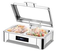 9L Electric Chafing Dish Buffet Heater, Chafing Dish Buffet Set, Large Capacity Chafer, Large Capacity Food Warming Pot | Stainless Steel, Pot Thickened Combination Structure | Easy To Clean, 2-Grid