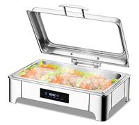 9L Electric Chafing Dish Buffet Heater, Chafing Dish Buffet Set, Large Capacity Chafer, Large Capacity Food Warming Pot | Stainless Steel, Pot Thickened Combination Structure | Easy To Clean, 2-Grid