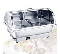 9L Electric Chafing Dish, Stainless Steel Buffet Warmer with Adjustable Temperature Control (85°C / 185°F) - Ideal for Buffets, Parties, and Catering Events