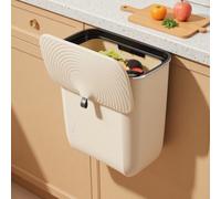 9L Hanging Waste Bin Dustbin Kitchen Trash Bin with Lid