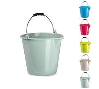9L High Grade Multipurpose Plastic Storage Bucket with Handle, Water, Car Wash, Cement Bucket with Pouring Spout for Food Storage, Garden, Cleaning, Kitchen (Mint Green)