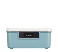 9L Lockable Storage Trunk Airtight Plastic Storage Boxes with Lids Hermetic Waterproof Seal Latching Buckles Stackable For Garage Clothes Dust Proof (Lake Blue)