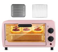 9L Mini Oven - 600W Adjustable Temperature 0-230 ℃ and 60 Minute Timer- Baking Tray & Wire Rack Included, Multifunctional Full Automatic Household Baking Electric Oven