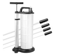9L Oil Extractor Pump, Manual Vacuum Fluid Suction Tool with 4 Tubes, Engine Oil Extractor for Cars, Gearbox, Coolant, Transmission, Brake & Power Steering Fluid, Motorcycles & Engines