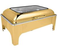 9l Stainless Steel Buffet Stove,Heating Square Heat Preservation Stove,Chafing Dish Hydraulic Glass Cover Buffet Stove,for Hotels,Restaurants,Parties,