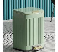 9L Stainless Steel Step Pedal Trash Can with Inner BucketSoft Close Lid High Capacity Garbage Bin for Kitchen Bathroom Living Room & Office (Light Green)