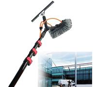 9m/30FT Window Cleaning Kit,Water/Hose Delivery Pole, Window Cleaning Brush Equipment, Cleaning Photovoltaic and Solar Panel Greenhouse Roof Cleaners,5.4M/18FT