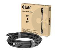 9m Club3D CAC-2509 USB 4 Type-C Cable, Black, 100w PD 3.0, 8K60Hz USB-C DP 1.4 A