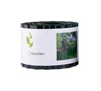 9M Green Plastic Garden Edging, Flexible PET Lawn Border Fence Roll | for Flower Bed Edging, For Yard Perimeter Barrier and Landscape Divider