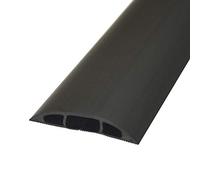 9m x 60mm Low Profile Rubber Floor Cable Safety Cover Protector - Conduit Tunnel Sleeve - Great for Home (Garage), Office, Warehouse - Walk Over Wire Management - Loops