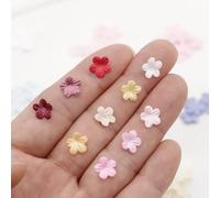 9mm / 0.35" Tiny Satin Fabric Flowers, Mini Delicate Flowers, in 19 Colors, Sew On Flower, Wedding Dress Applique, Mini Floral Decor for Doll Dress Sewing, 20PCS