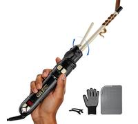 9mm Automatic Rotating Hair Curler, Professional Curling Iron for Tight Curls & Root Lift, Curling Wand for Short to Medium Hair, 14 Heat Settings 100-230°C, LED Display,30s Fast Heat-Up,Auto Shut-Off