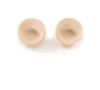9mm Cream Off-Round Cultured Freshwater Pearl Stud Earrings In Silver Tone