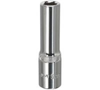 9mm Forged Steel DEEP Drive Socket - 3/8" Square Drive Polished Chrome Vanadium