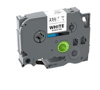 9mm Label Tape 231 Compatible With Laminated Tape TZ231 TZ241 TZ251 TZ221 TZ211 For Various Label Printers 10 Pcs(Black on Clear)