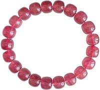 9mm Natural Strawberry Quartz Gemstone Crystal Bead Bracelets For Women
