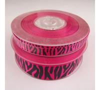 9mm or 22mm Tiger Zebra Strip Wild Animal Print Grosgrain Ribbon Buy Roll Or Cut (Cerise Pink, 22mm x 3m Cut Length)