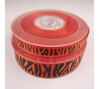 9mm or 22mm Tiger Zebra Strip Wild Animal Print Grosgrain Ribbon Buy Roll Or Cut (Organe, 9mm x 6m Cut Length)