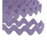 9mm RIC Rac Ribbon Sewing Braid RIC RAK Trimming Polyester Wave Trim Ribbon Fringe for Dressmaking Clothes Design Haberdashery Gift Wrapping Crafts Fringe Trim (Lilac - 9mm - 3 Meters)