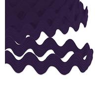 9mm RIC Rac Ribbon Sewing Braid RIC RAK Trimming Polyester Wave Trim Ribbon Fringe for Dressmaking Clothes Design Haberdashery Gift Wrapping Crafts Fringe Trim (Purple - 9mm - 3 Meters)