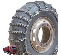 9mm Set of 2 Heavy Duty Snow Chains for Suvs and Cars Skid Traction Chains High Strength Manganese Emergency Use for Tire Reliable in Icy road 12.00-20 2pcs 275/80R22.5