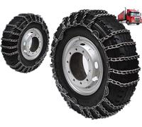9mm Set of 2 Heavy Duty Snow Chains for Suvs and Cars Skid Traction Chains High Strength Manganese Emergency Use for Tire Reliable in Mud 12.00-20 2pcs 215/75R17.5