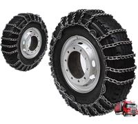 9mm Set of 2 Heavy Duty Snow Chains for Suvs and Cars Skid Traction Chains High Strength Manganese Emergency Use for Tire Reliable in Mud 12R22.5 2pcs 12.00-20