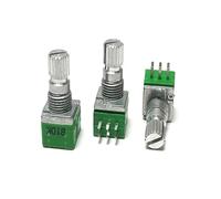 9mm Single Metal Shaft Dual Unit Potentiometer RD092F 6pins B10K B50K B100K B200K 15mm 1Pcs(50K Ohm)