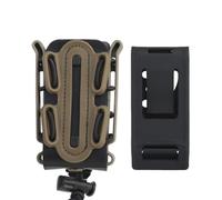 9mm Soft Shell Quick-Draw Pouch, MOLLE Compatible With 2 Removable Clips, Nylon 6x9.5cm Lightweight (0.061kg)(BLK1)