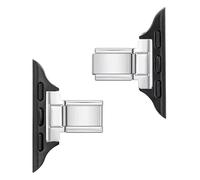 9mm Stainless Steel Italian Charm Bracelet Strap Adapter For Nomination 38mm 40mm 41mm 42mm 44mm 45mm 46mm For Apple Watch iWatch 1-11 SE Ultra (Black 42mm 44mm 45mm 46mm Adapter)