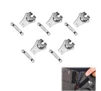 9mm Trouser Hook and Bar, 5 Pack Silver Hook and Eye, Sew On Eye Fastener Closures for Repairing Trousers, Sewing, Repairing Dress, Skirts, Fashion Clothing, Arts & Crafts Project