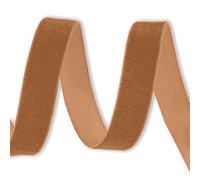 9mm Velvet Elastic Ribbon Flat Stretchy Cord Flat Elastic Velour Tape Sewing Band Trimming for Skirts Trousers Waistbands Headband Masks Clothing Arts & Crafts (9mm - Peach - 1 Meter)