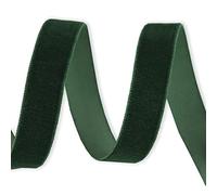 9mm Velvet Elastic Ribbon Flat Stretchy Cord Flat Elastic Velour Tape Sewing Band Trimming for Skirts Trousers Waistbands Headband Masks Clothing Arts & Crafts (9mm - Green - 3 Meters)