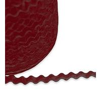 9mm Velvet RIC Rac Ribbon Sewing RIC RAK Velvet Trimming Wave Trim Ribbon Fringe for Dressmaking Clothes Design Haberdashery Gift Wrapping Crafts Fringe Trim (Red - 9mm - 10 Meters)