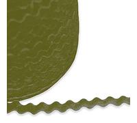 9mm Velvet RIC Rac Ribbon Sewing RIC RAK Velvet Trimming Wave Trim Ribbon Fringe for Dressmaking Clothes Design Haberdashery Gift Wrapping Crafts Fringe Trim (Light Green - 9mm - 1 Meter)