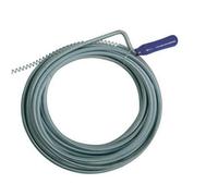 9mm X 10M Drain Cleaner Corkscrew End & Plastic Handle Remove Pipe Blockages