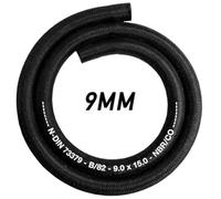9mm x 1meter Rubber Reinforced with a Heat Resistant Textile Braid for Fuel, Diesel, Petrol, Water - Oil-Resistant Flexible Pipe for Engine Fuels, Industrial Use