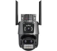9MP Outdoor Triple Lens WiFi Security Camera, 3K Ultra HD Zoom Wireless CCTV Camera with Night Vision, Motion Detection, Two-Way Audio, Waterproof IP66 Home Surveillance System