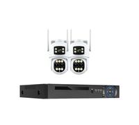 9MP Three Lens WiFi PTZ Camera 8X Zoom 10CH POE NVR Surveillance System Auto Tracking CCTV Security Video Surveillance Kit(1T,2 CAMERAS 10CH NVR_US PLUG)