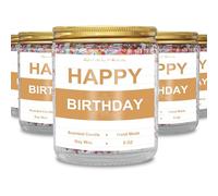 9OZ Scented Happy Birthday Candle Lavender Birthday Gifts for Women,Special Sprinkles Scented Candles Gifts for Women (Happy Birthday, Gold, Medium)