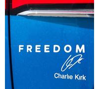 9Pack Freedom Is Worth Fighting Charlie Kirk Merch Merchandise True American Hero Car Bumper Stickers Decals Decor, I Am We Are Charlie Kirk Now, Silenced Not Forgotten In Loving Memory Charlie