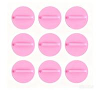 9Pack Soft Rubber Exfoliating Shower Glove, Painless Deep Cleansing Bath Scrubber for Dead Skin Removal and Body Massage (Pink)