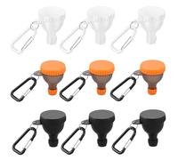 9Packs Small Protein Powder Funnel, Workout Protein Powder Container Portable Supplement Funnels for Filling Bottles