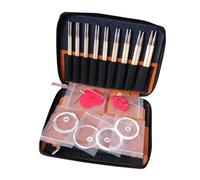 9Pairs Aluminum Circular Knitting Needle Set with Case Aluminum Interchangeable Knitting Needle for Weaving 3.0mm-6.0mm Crochet Hook Set for Scarves