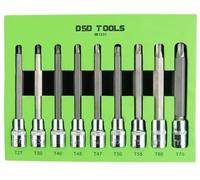 9pc 1/2" Drive Torx/Star Bit Sockets T27 - T70 Deep DSD TOOLS DS1231