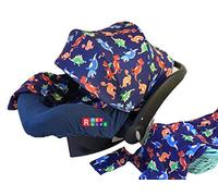 9pc Baby Boy Baby Girl Ultimate Set of Infant Car Seat Cover Canopy Headrest Blanket Hat Nursing Scarf, 25JE11